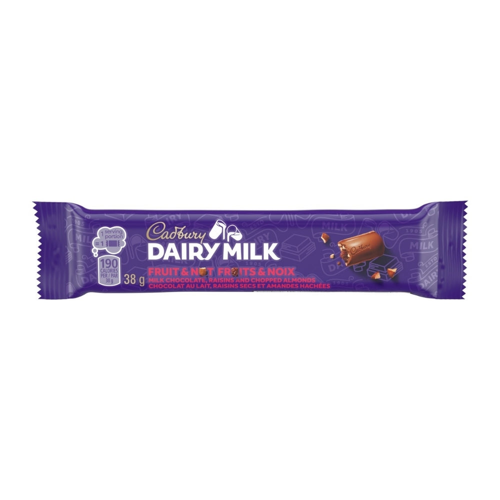 Cadbury Dairy Milk Fruit & Nut 38g 24/box