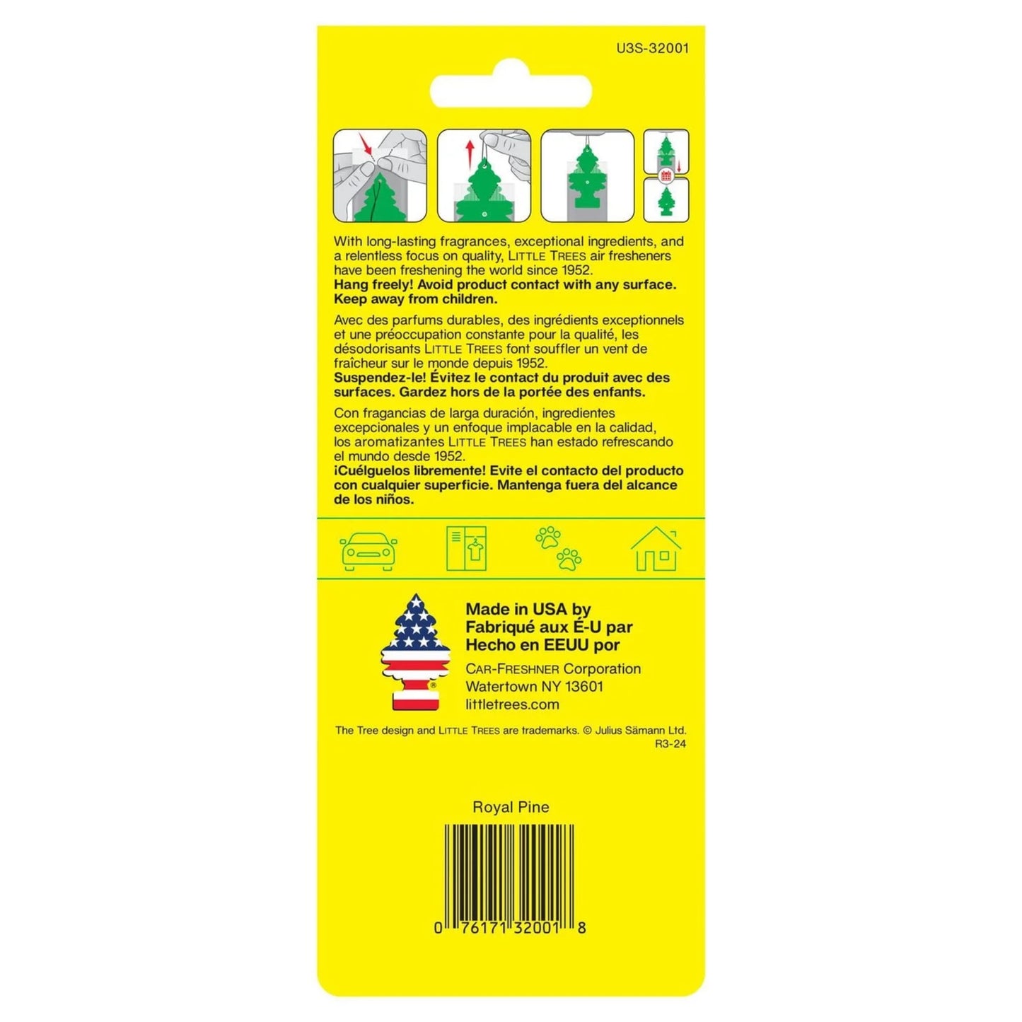 Little Trees Air Freshener Royal Pine 3/cd
