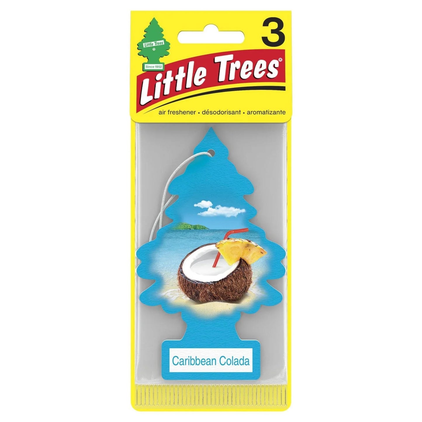 Little Trees Air Freshener Caribbean Colada 3/cd