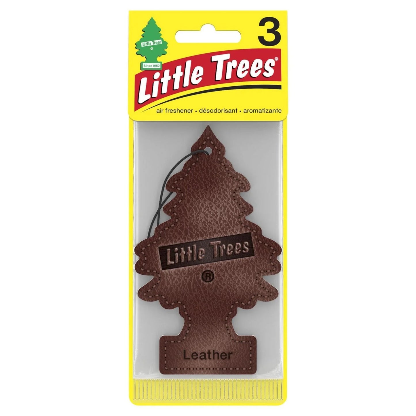 Little Trees Air Freshener Leather 3/cd