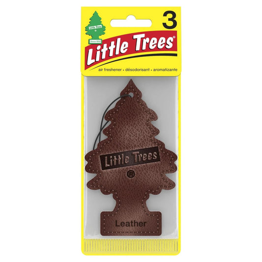 Little Trees Air Freshener Leather 3/cd