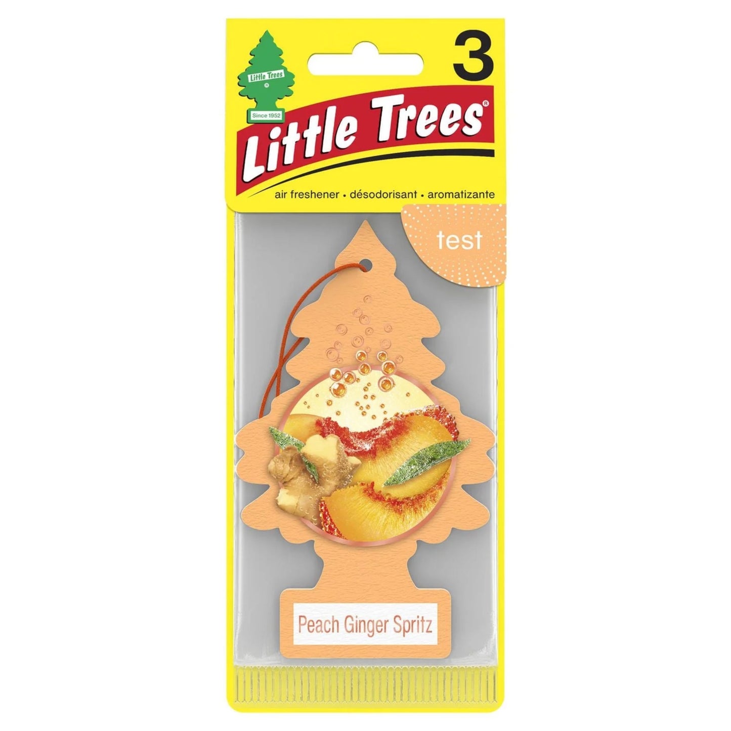 Little Trees Air Freshener Peach Ginger 3/cd