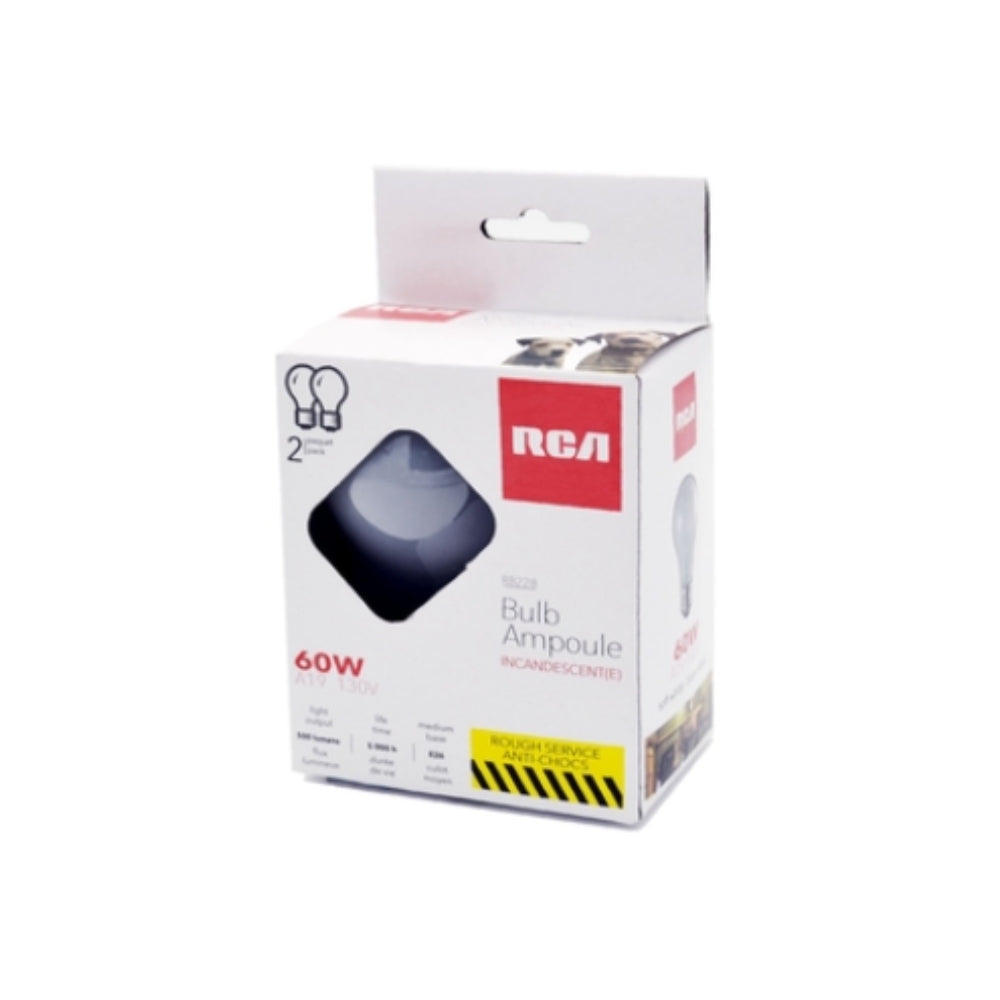 RCA RoughService A19 LightBulb 60WSoft White 24/Cs