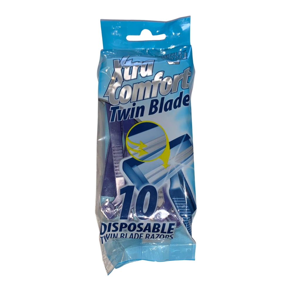 10PK Twin Blade Disposable Men's Razors