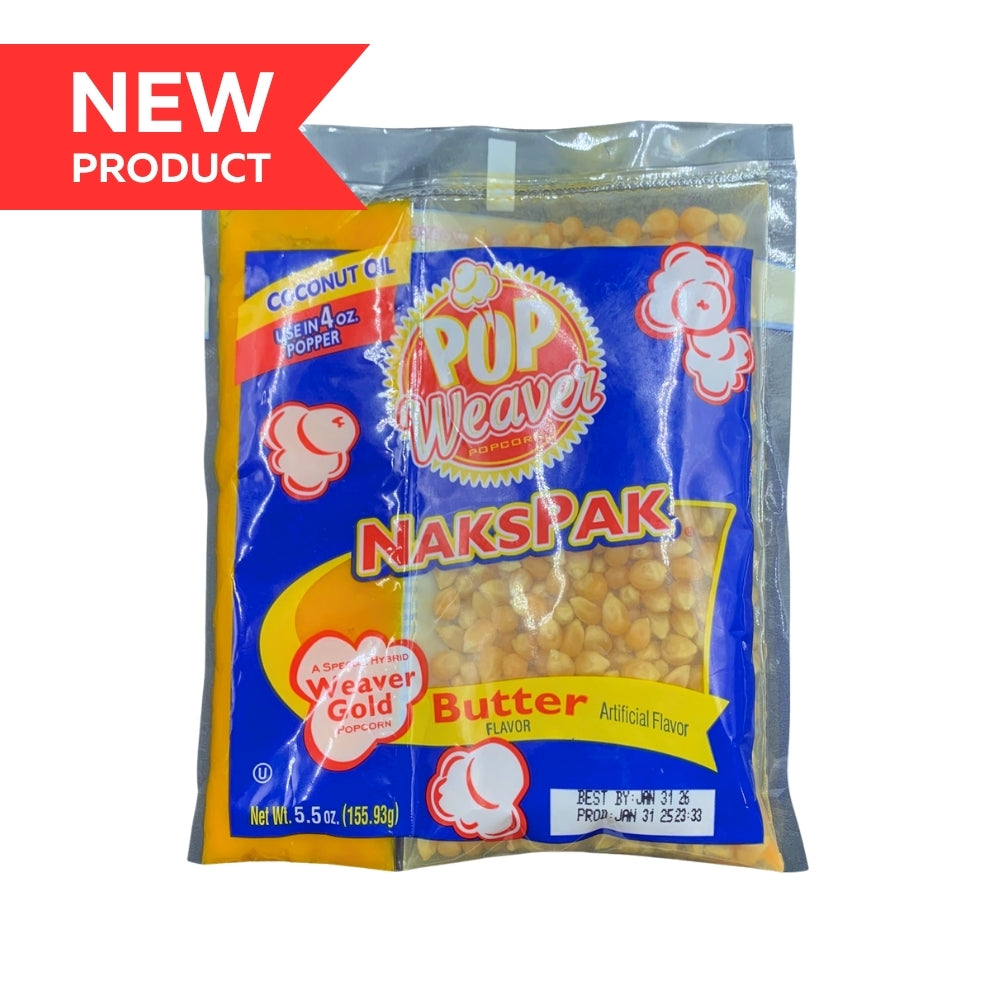 Pop Weaver Popcorn NaksPak 5.5oz Butter Flavour