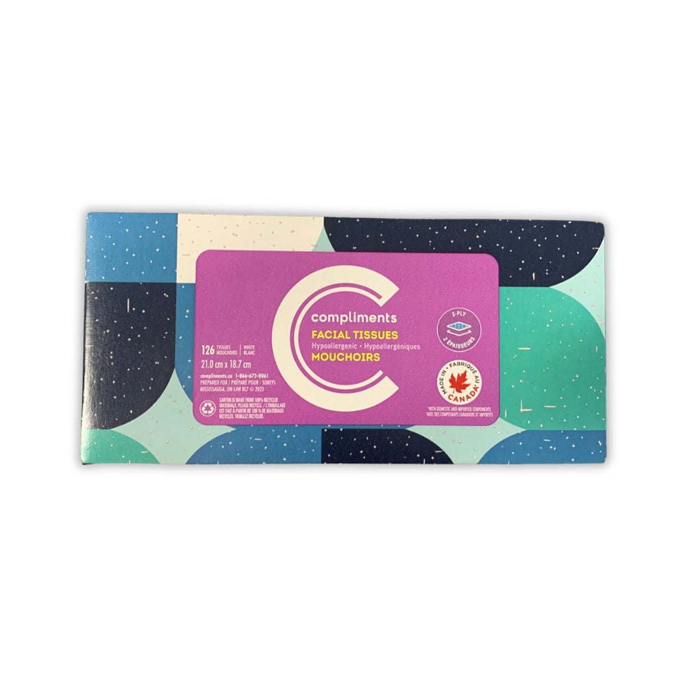 Compliments 2-Ply Facial Tissue 126 Sheets