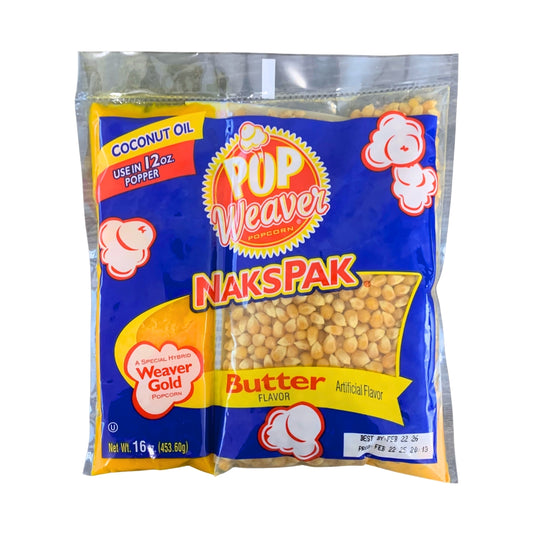 Pop Weaver Popcorn Butter Flavor 16oz (453.60g)