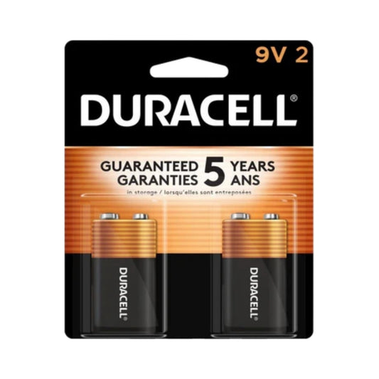 Duracell Coppertop Alkaline Batteries 9V 2ct