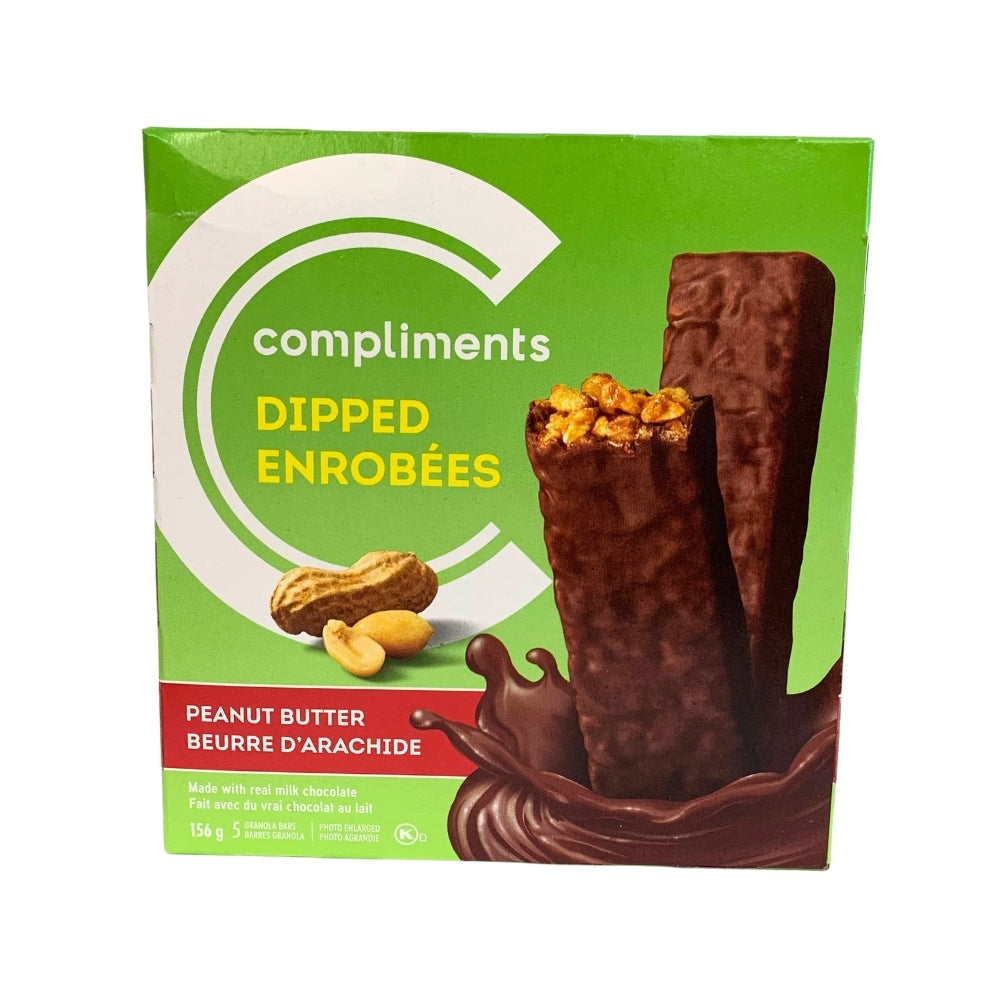 Compliments Dipped Peanut Butter Granola Bars 156g