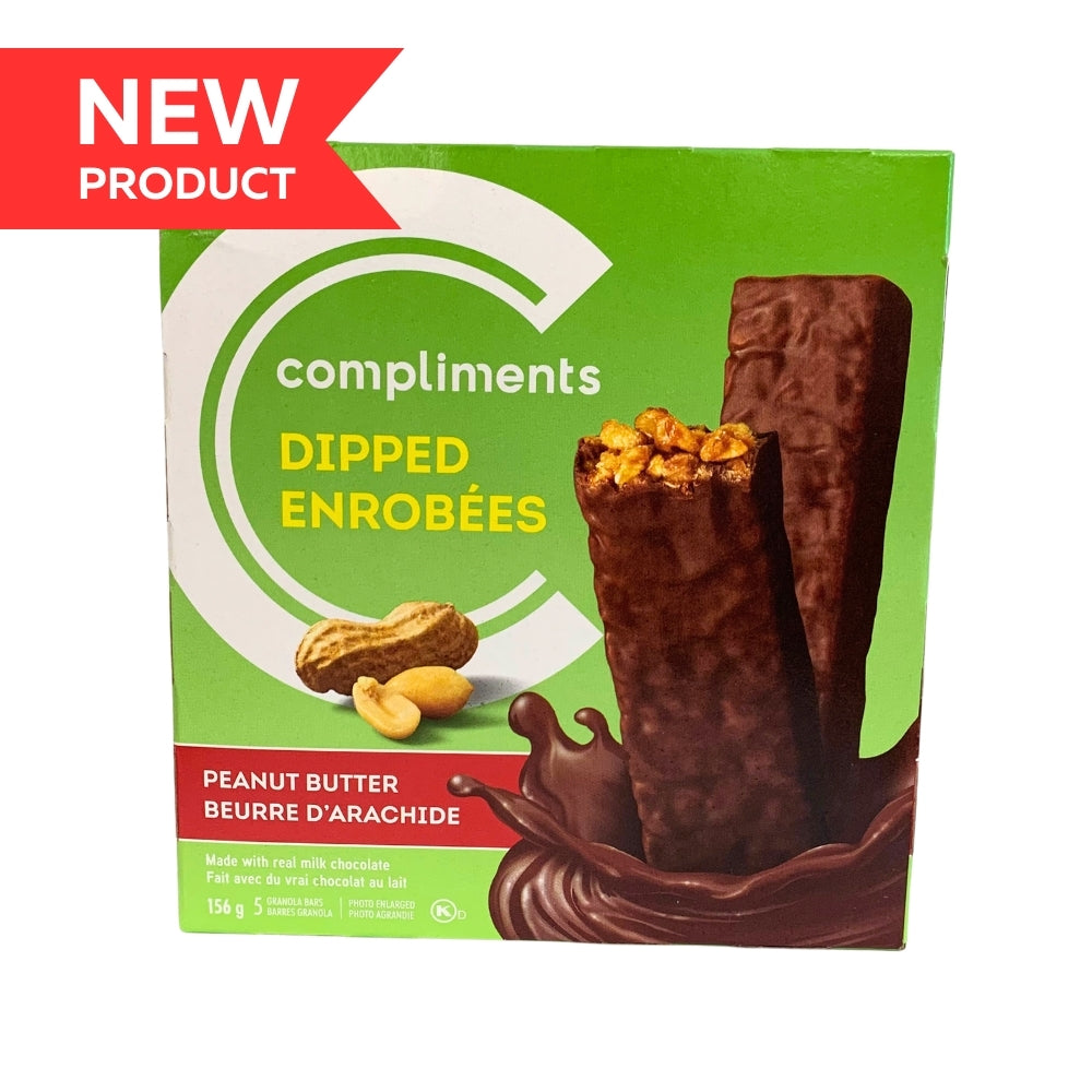 Compliments Dipped Peanut Butter Granola Bars 156g