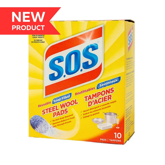 SOS Soap Filled Steel Wool Pads 10pk