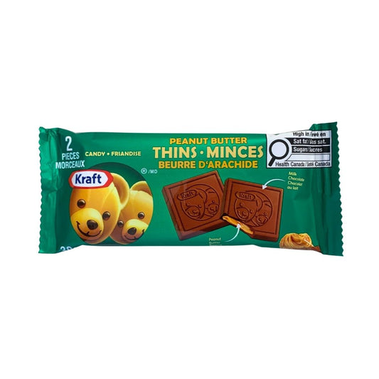 Kraft Milk Chocolate Peanut Butter Thins 30g 12/bx