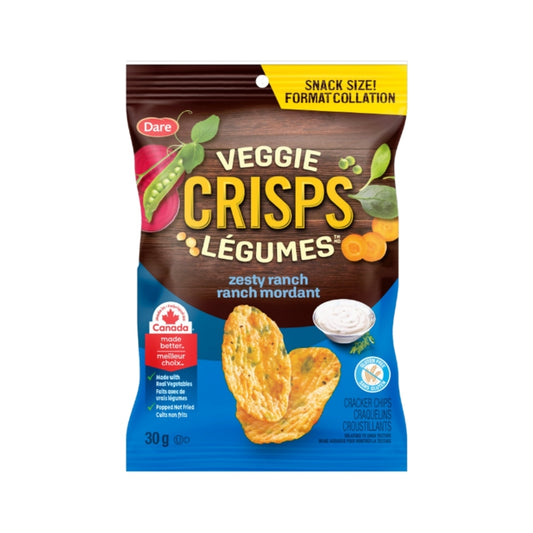 Dare Veggie Crisp Zesty Ranch 30g 8/cs
