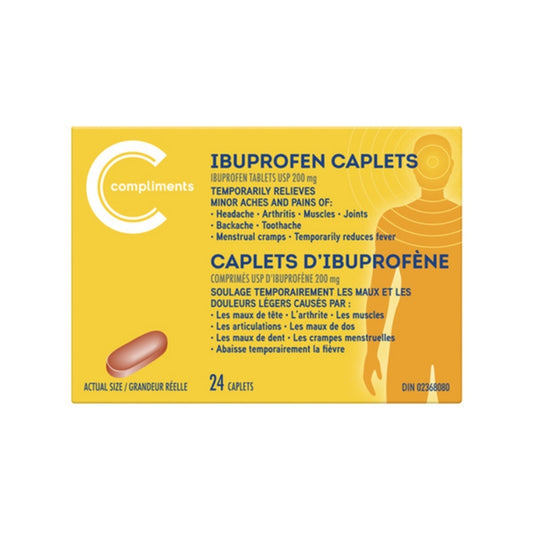 Compliments Ibuprofen Caps 200mg 24's