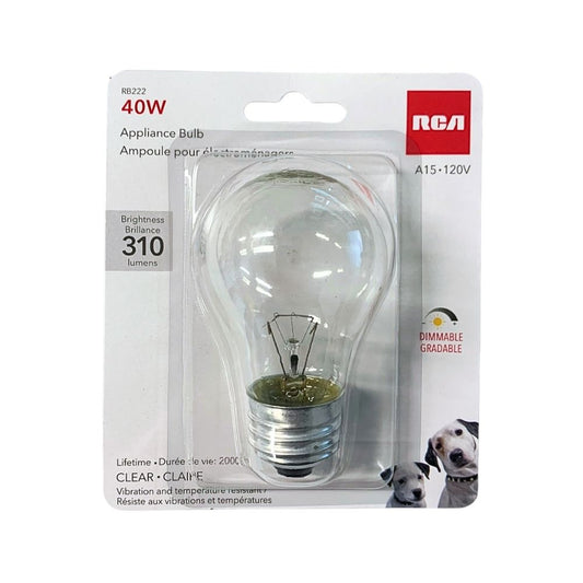 RCA 40W Appliance Bulb Clear