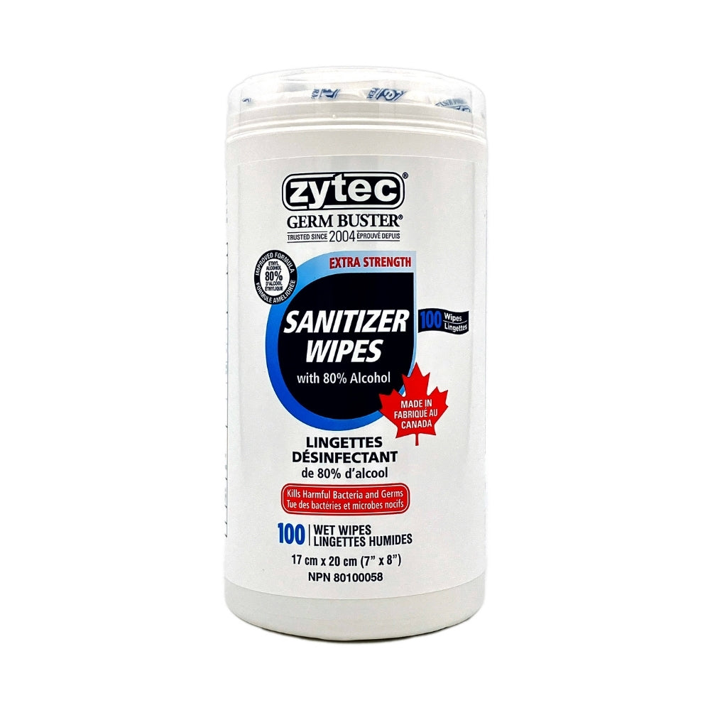 Zytec Sanitizer Wipes 100/pk