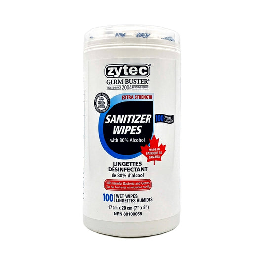 Zytec Sanitizer Wipes 100/pk