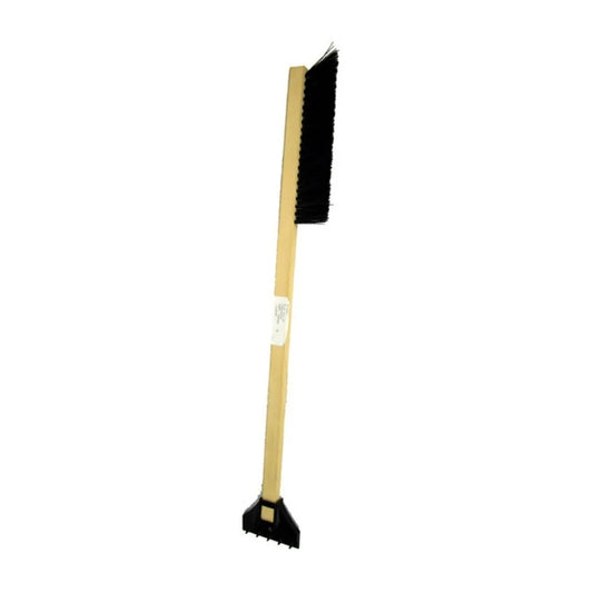 25" Wood Handle Snow Brush with Ice Scraper 3/bx