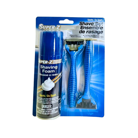 Shaving Kit w/ Shaving Foam & 2 Razors - Sport
