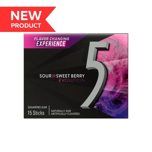 5 Evolution Sour Sweet Berry Gum 15pc 10/bx