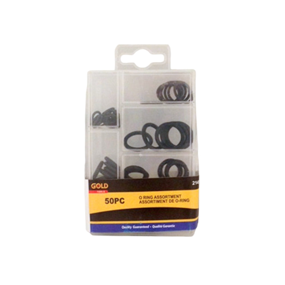 50pc O-Ring Assorted in Plastic Box