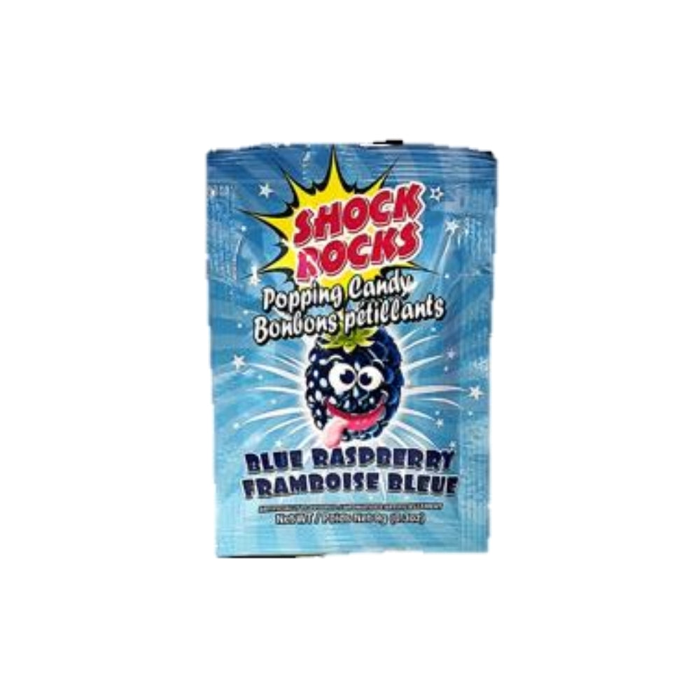 Shock Rocks Popping Candy Blue Raspberry 9g 24/bx