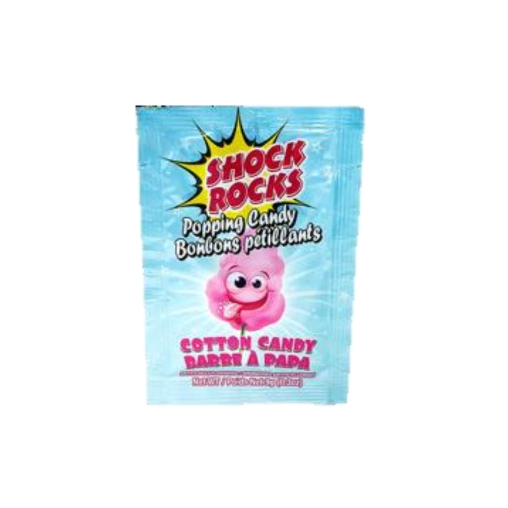Shock Rocks Popping Candy  Cotton Candy 9g 24/bx