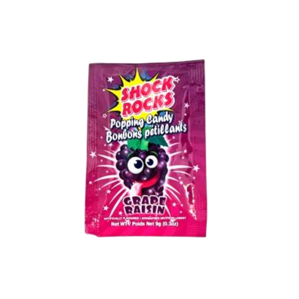 Shock Rocks Popping Candy Grape 9g 24/bx