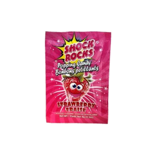 Shock Rocks Popping Candy Strawberry 9g 24/bx