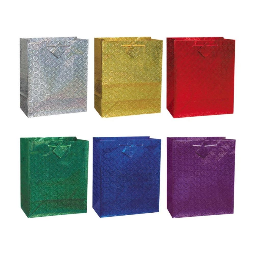 Solid Holographic Jumbo Gift Bag Assortment