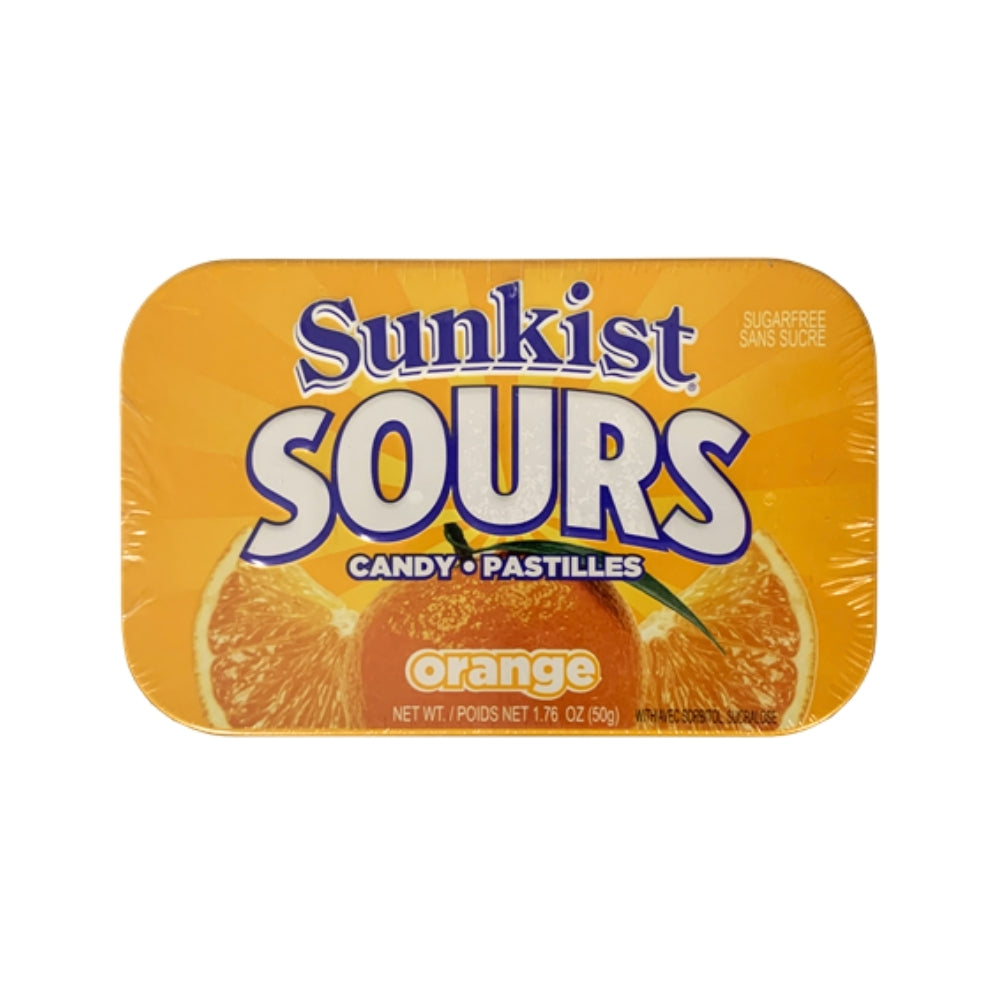 Sunkist Sours Orange 50g Tins 6/bx