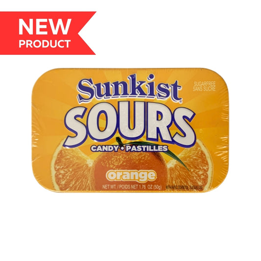 Sunkist Sours Orange 50g Tins 6/bx