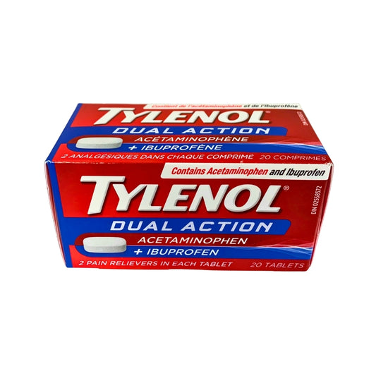 Tylenol Dual Action Acetaminophen & Ibuprofen 20's