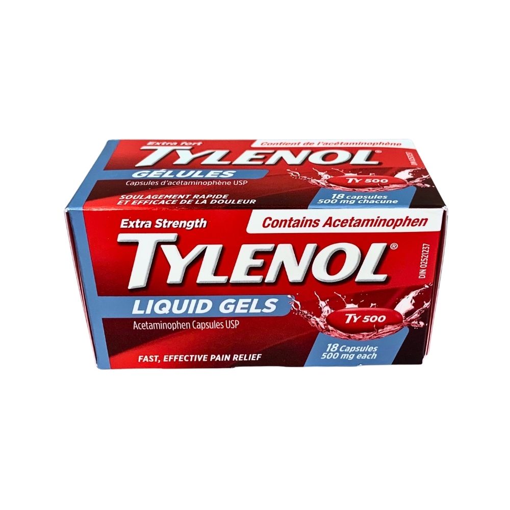 Tylenol Extra Strength Liguid Gels 18 Capsules