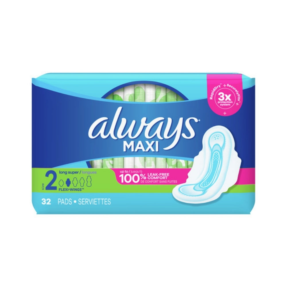 Always Maxi Super Long With Wings Pads 32 EA