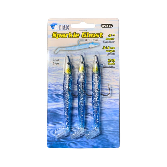 Sparkle Ghost 4" 3pc Blue