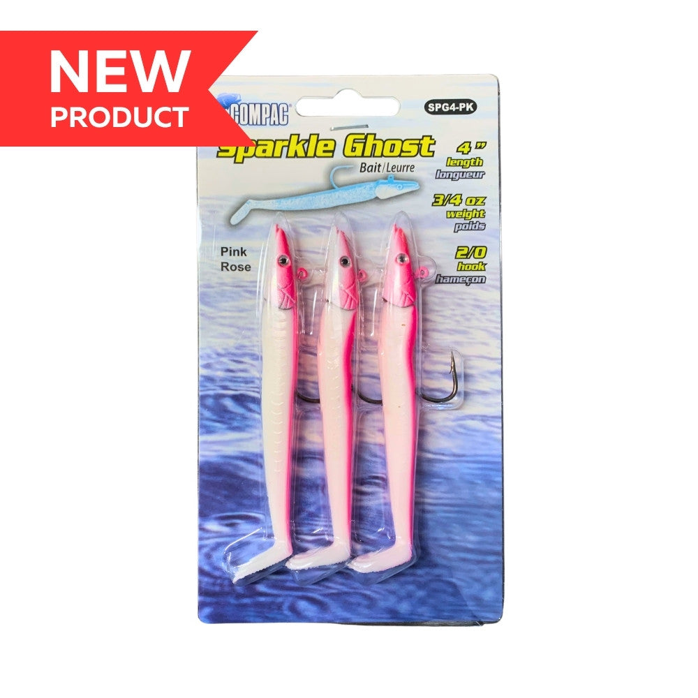 Sparkle Ghost 4" 3 pc Pink