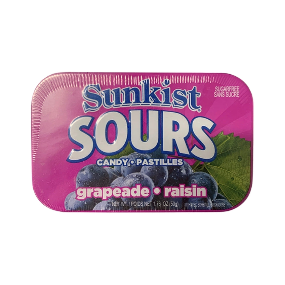 Sunkist Sours Grapeade 50g 6/bx