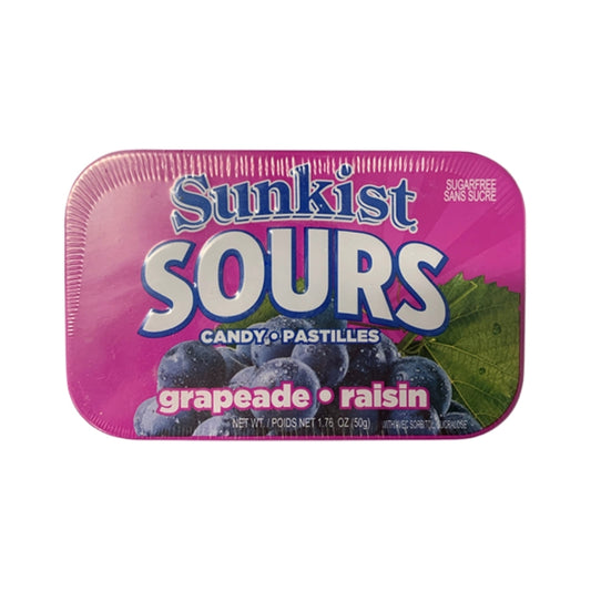 Sunkist Sours Grapeade 50g 6/bx