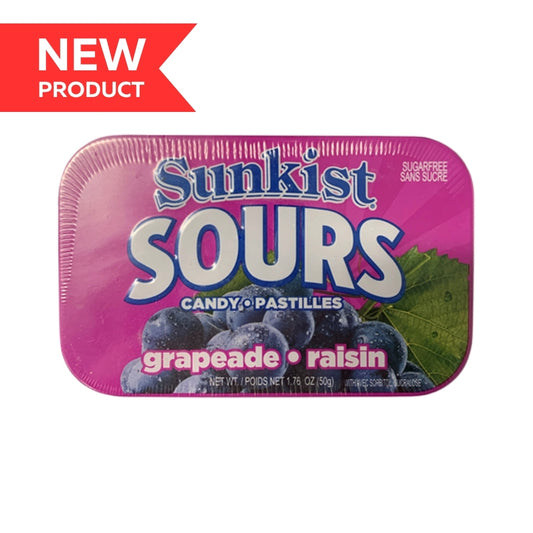 Sunkist Sours Grapeade 50g 6/bx
