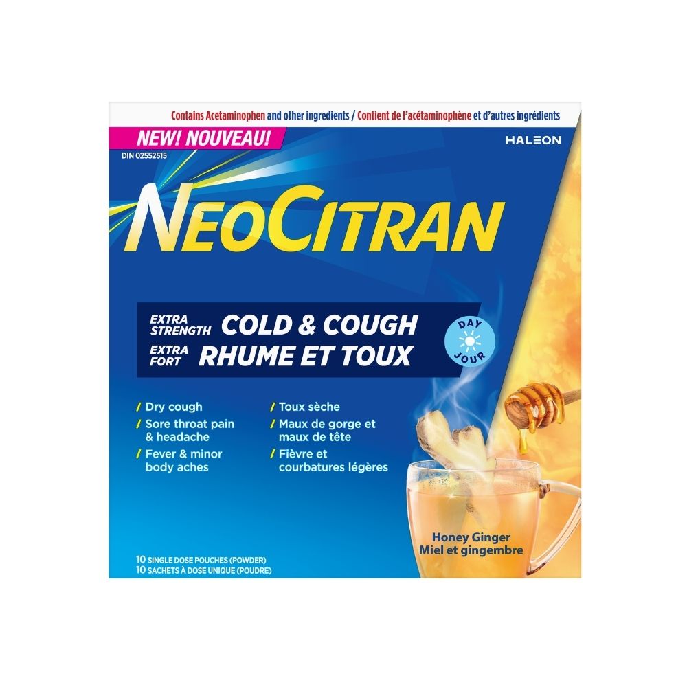 NeoCitran XS Cold & Cough Day Honey Ginger 10's