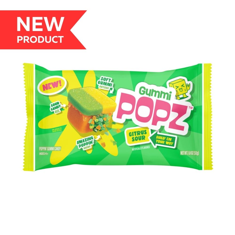 Gummi Popz! Citrus Sour Candy Gel 52g 12/bx