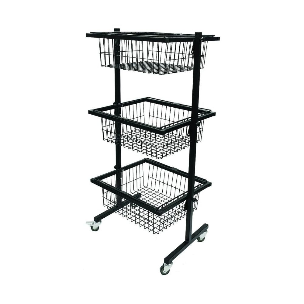 3 Tier Adjustable Basket Stand
