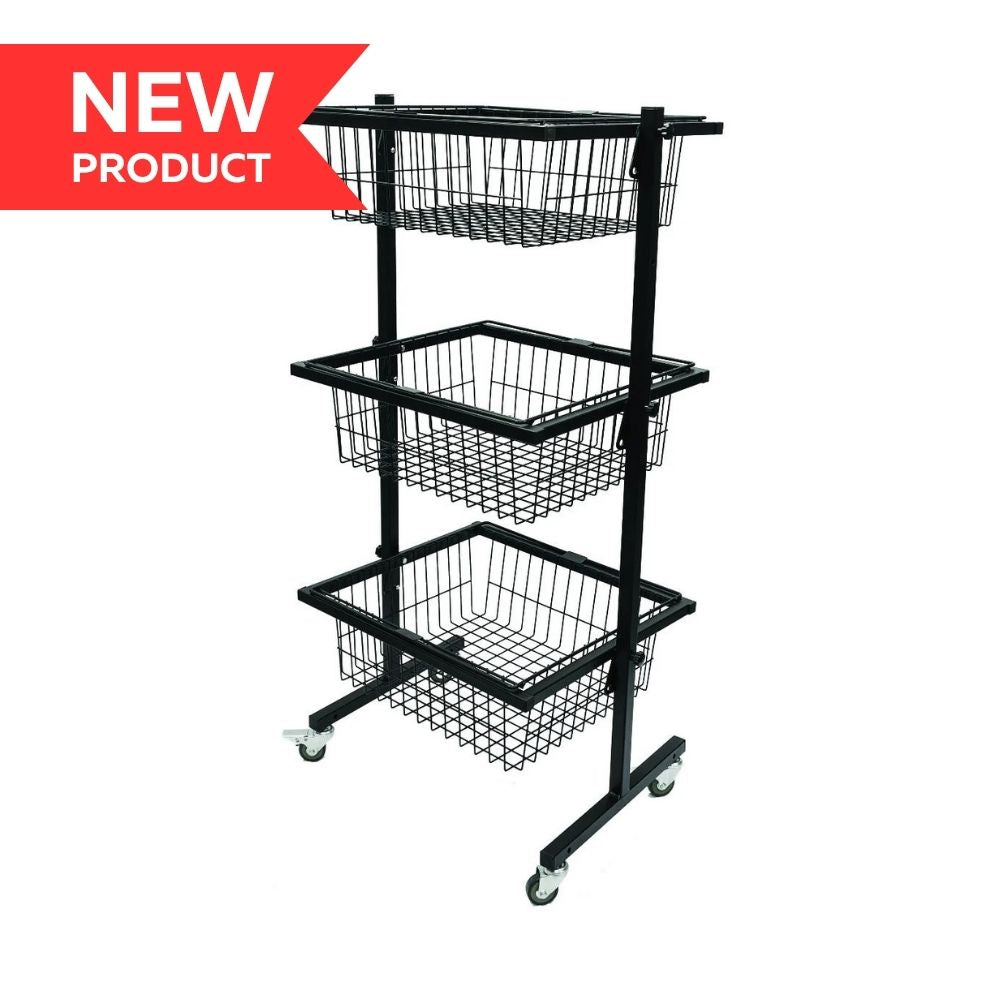 3 Tier Adjustable Basket Stand