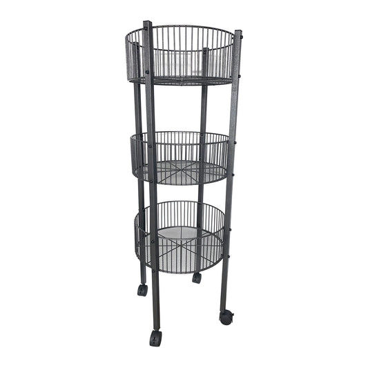 3 Tier Display Tower w/ Lockable Wheels