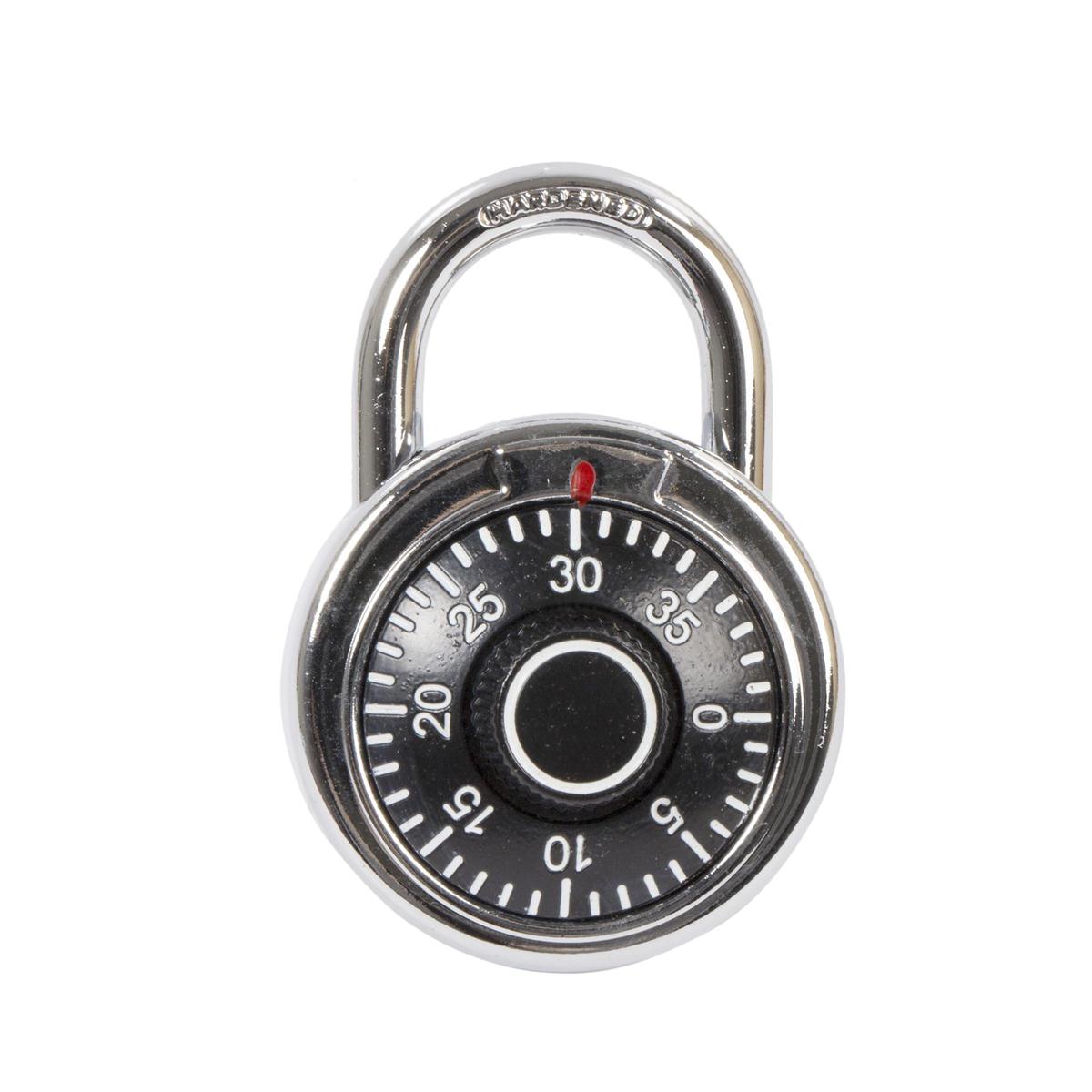 Office Works Combination Lock 45 mm Chrome Plated