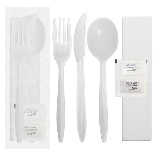 Cutlery Kit #2 Fork/Knife/Spoon, Napkin, S&P 500/c
