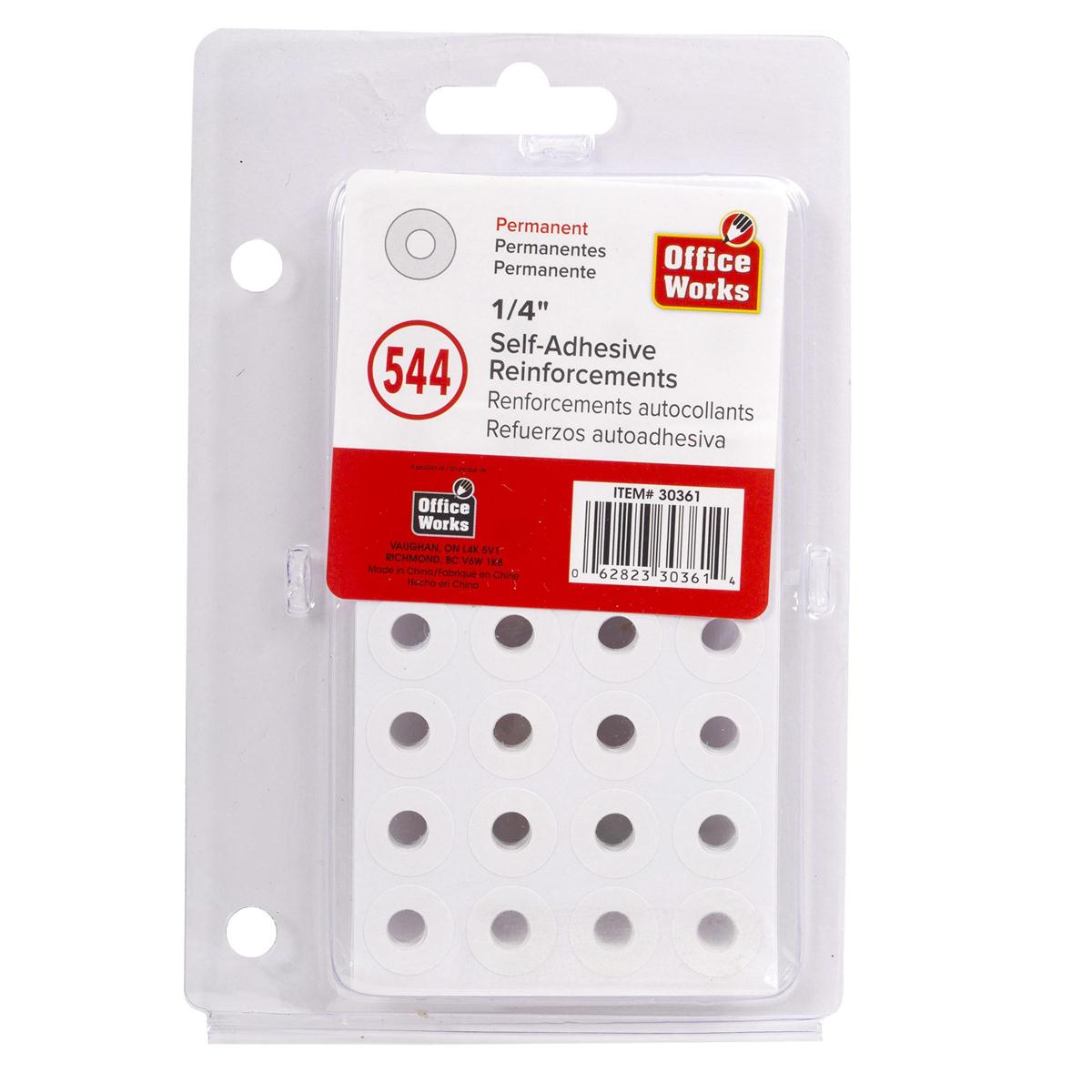 O.WKs 1/4"  Self Adhesive Reinforcements 544 pc