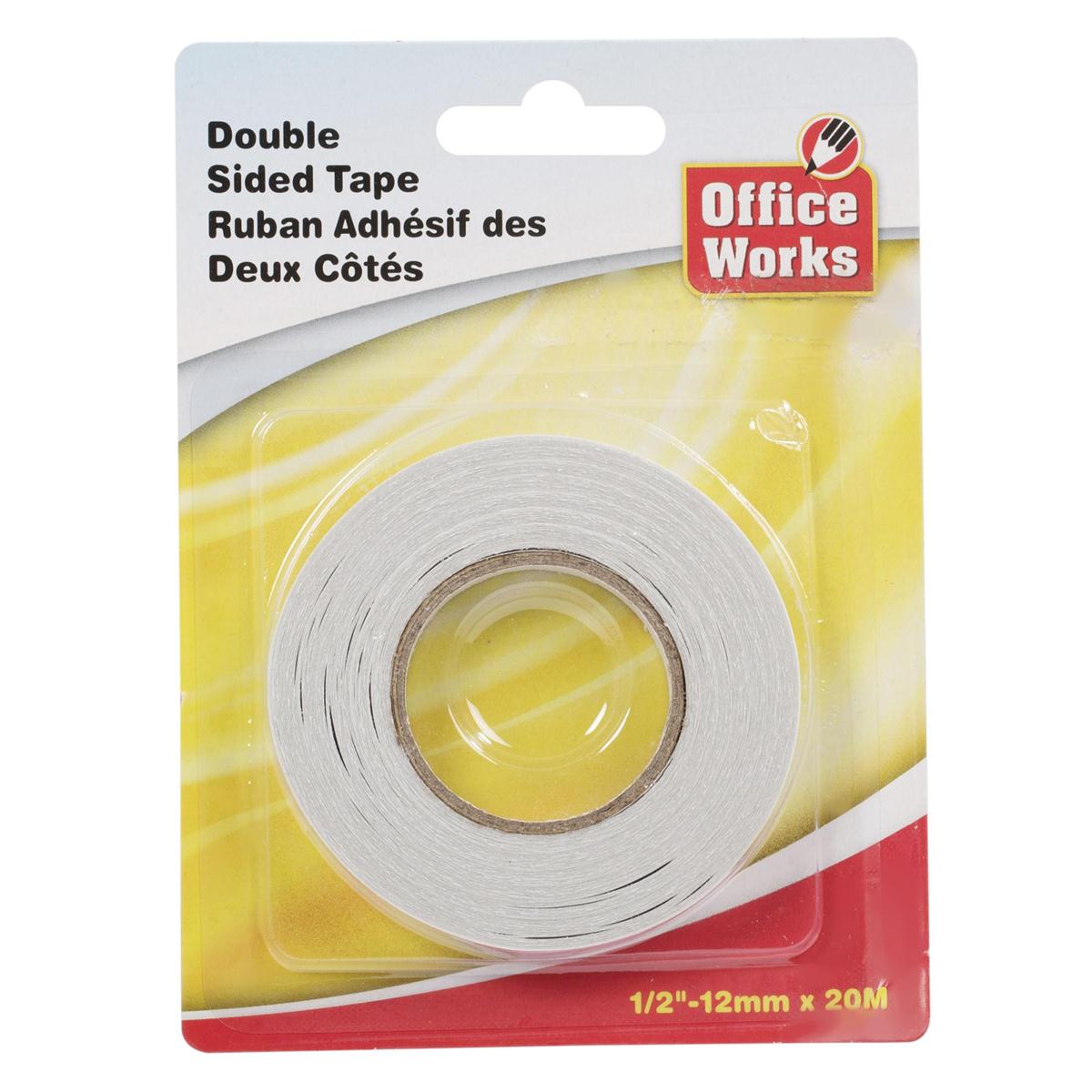 Office Works Double Sided Tape 12mm x 20m