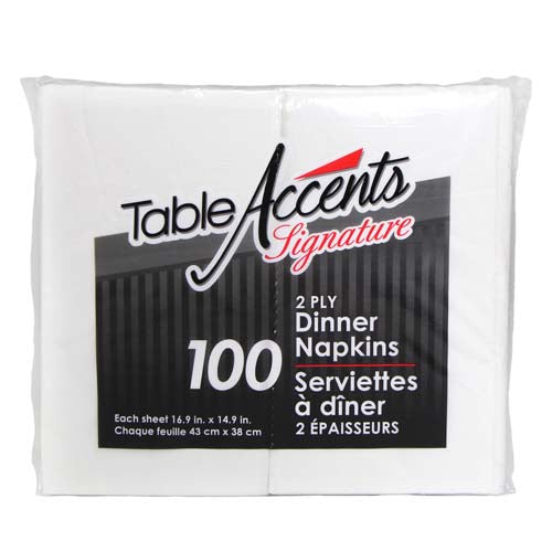 Table Accents Dinner Napkin, 16.9"x14.9" 100/pk